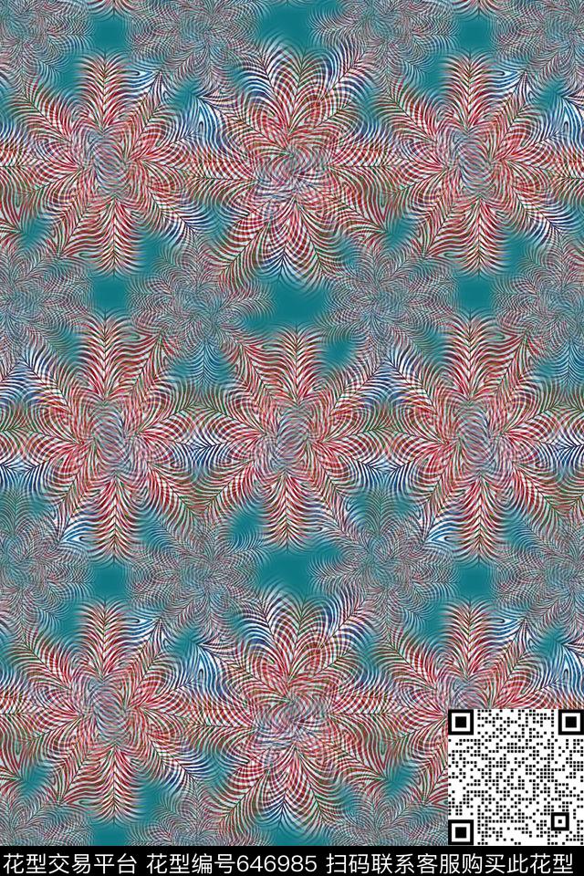 热带植物多色热带海滨度假数码印花华亿平台下载（图片编号: 646985） - 瓦栏（Walan）