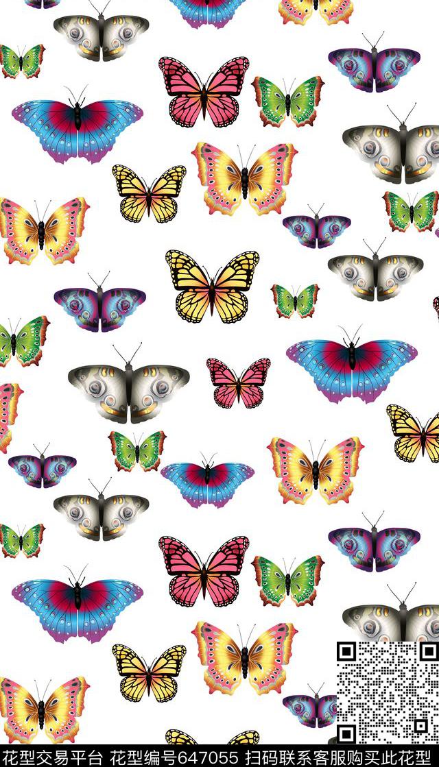 动物、昆虫、蝴蝶数码印花华亿平台下载（图片编号: 647055） - 瓦栏（Walan）