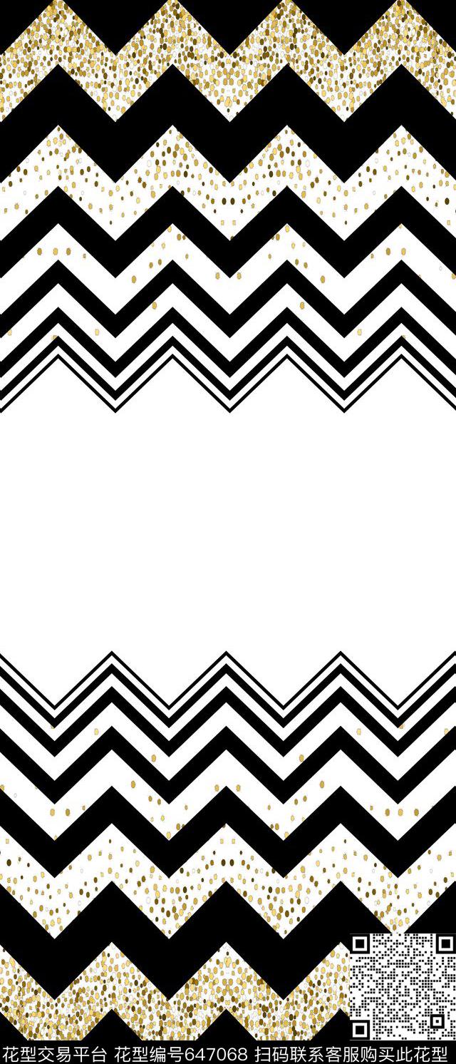 几何波浪锯齿星空沙漏传统印花华亿平台下载（图片编号: 647068） - 瓦栏（Walan）