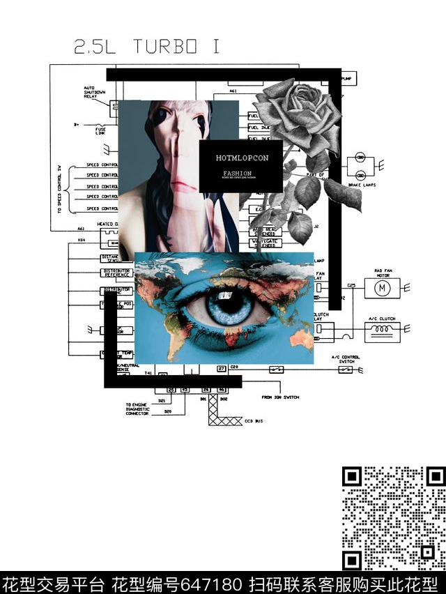 函数几何人物数码印花华亿平台下载（图片编号: 647180） - 瓦栏（Walan）