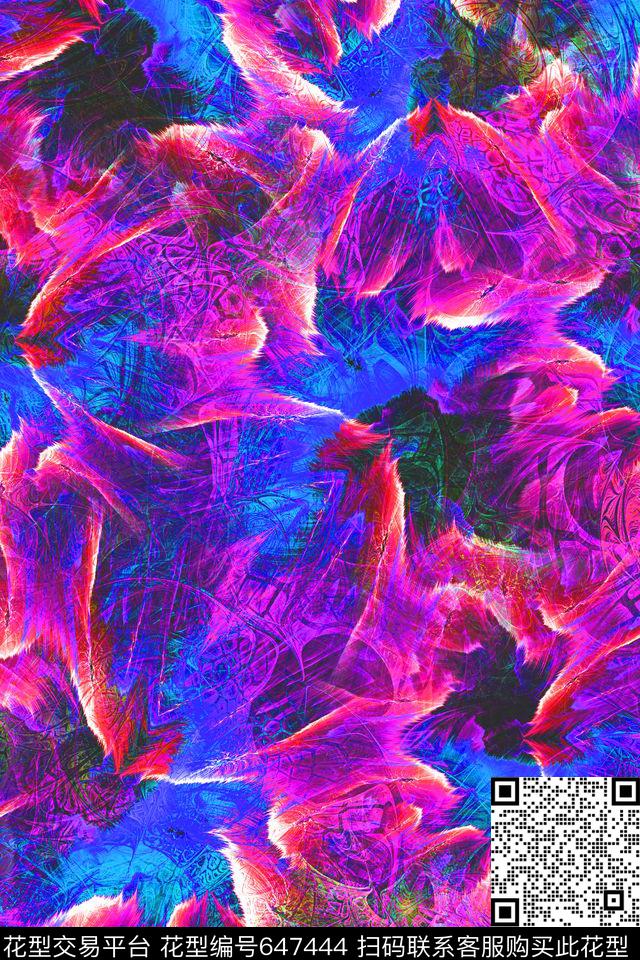 女装抽象风景数码印花华亿平台下载（图片编号: 647444） - 瓦栏（Walan）