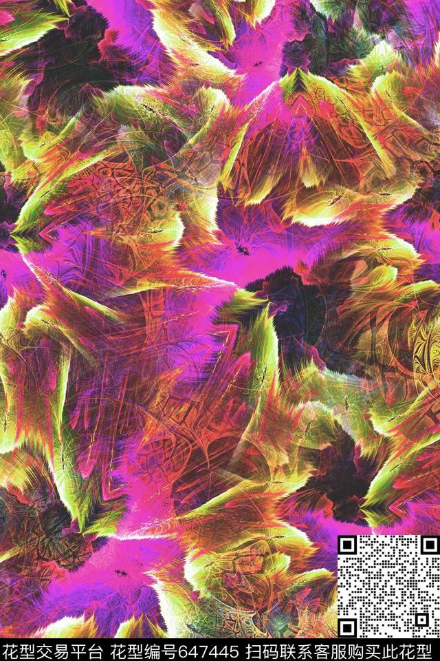 女装抽象风景数码印花华亿平台下载（图片编号: 647445） - 瓦栏（Walan）