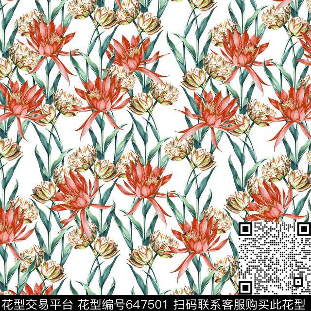 花朵花卉数码印花华亿平台下载（图片编号: 647501） - 瓦栏（Walan）