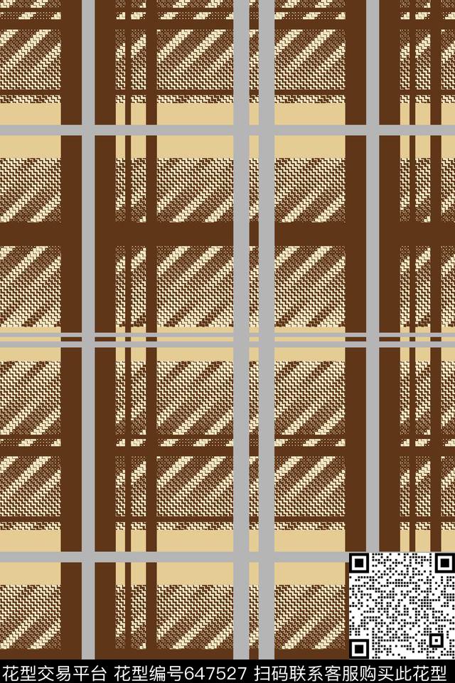 格子几何斜纹传统印花华亿平台下载（图片编号: 647527） - 瓦栏（Walan）