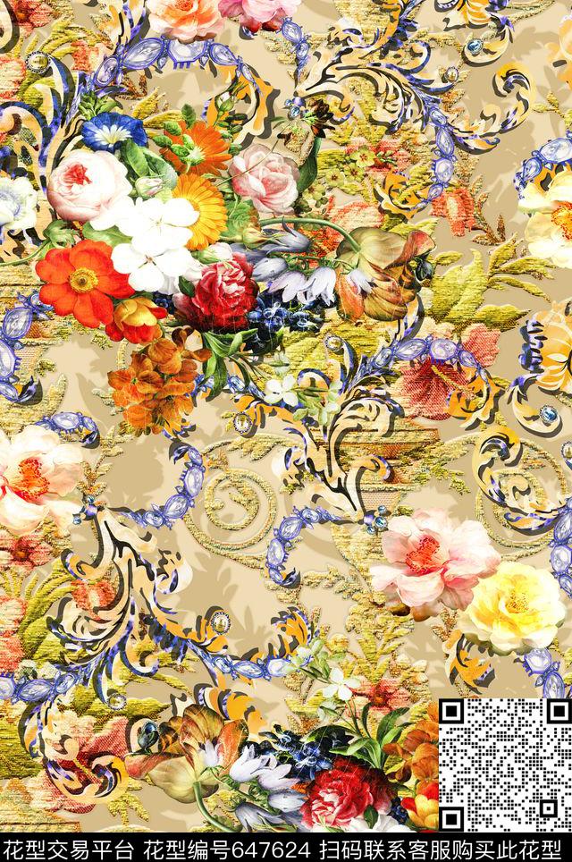 flowercolor数码印花华亿平台下载（图片编号: 647624） - 瓦栏（Walan）