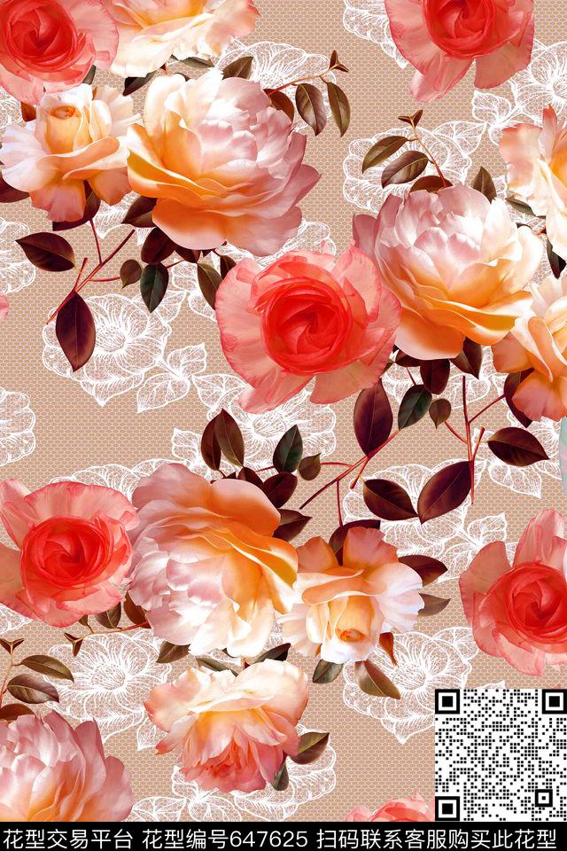 flowercolor数码印花华亿平台下载（图片编号: 647625） - 瓦栏（Walan）