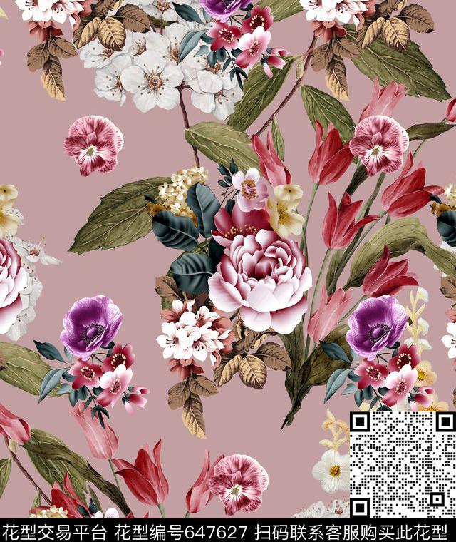 flowercolorflowr田园数码印花华亿平台下载（图片编号: 647627） - 瓦栏（Walan）