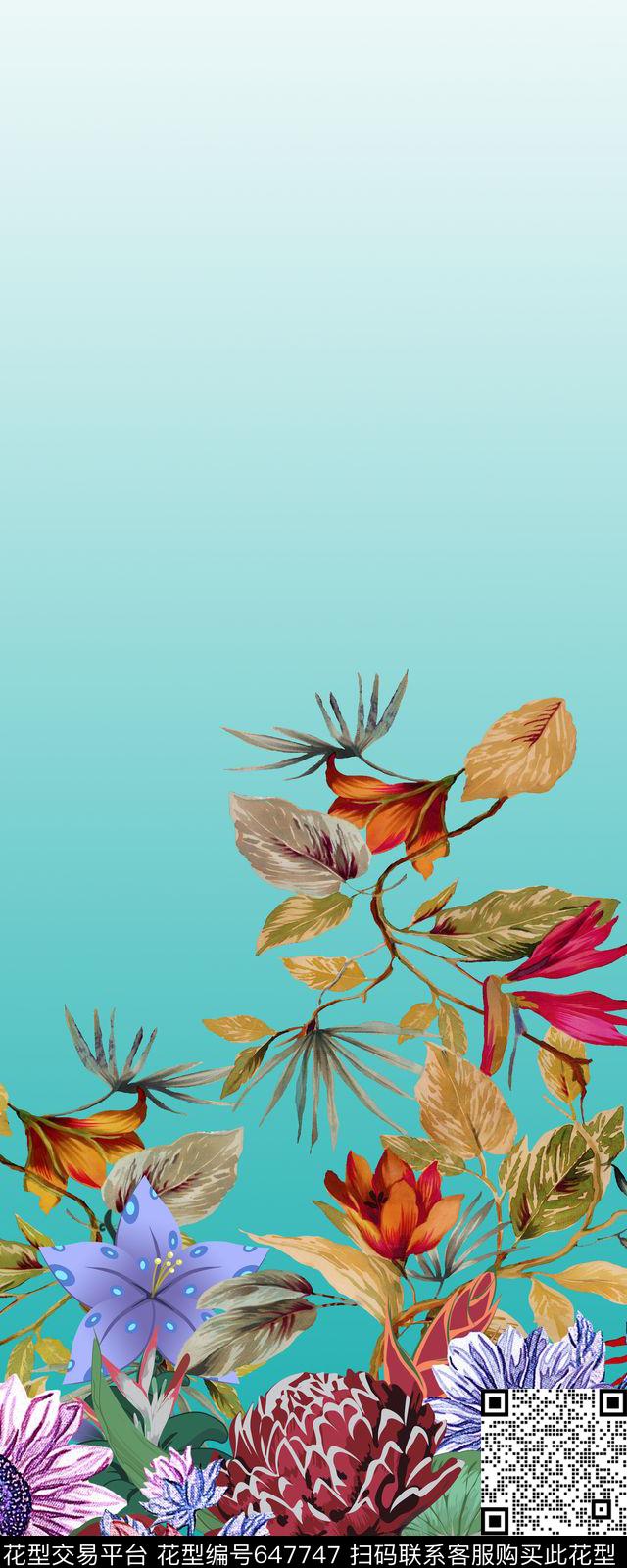 花卉花朵数码印花华亿平台下载（图片编号: 647747） - 瓦栏（Walan）
