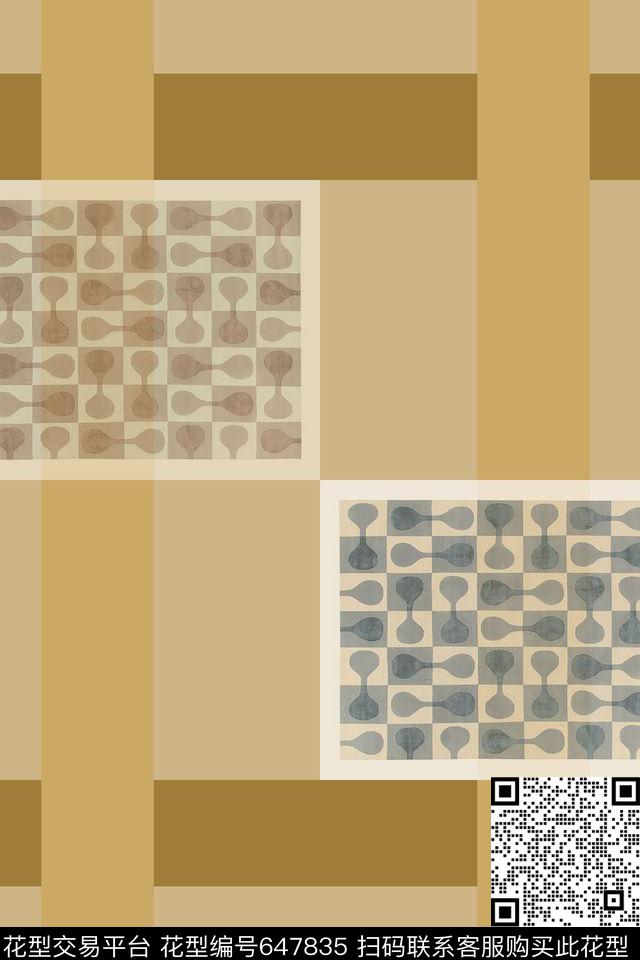 商务数码格子组合格子混搭传统印花华亿平台下载（图片编号: 647835） - 瓦栏（Walan）