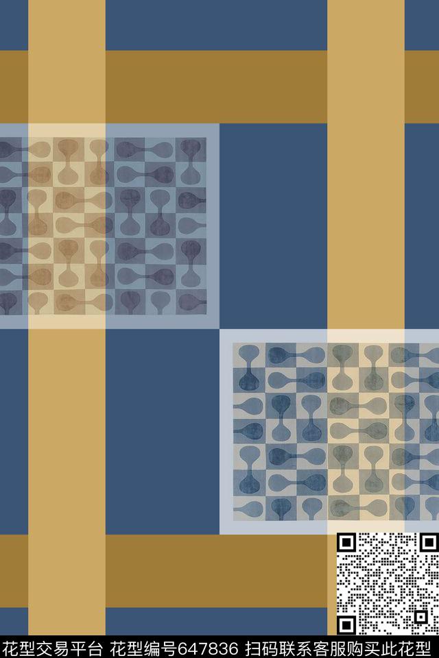 商务数码格子组合格子混搭传统印花华亿平台下载（图片编号: 647836） - 瓦栏（Walan）