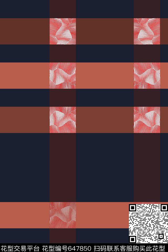 商务数码格子混搭格子组合传统印花华亿平台下载（图片编号: 647850） - 瓦栏（Walan）