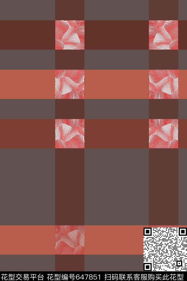 商务数码格子混搭格子组合传统印花华亿平台下载（图片编号: 647851） - 瓦栏（Walan）