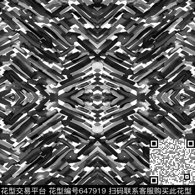 男装水彩抽象数码印花华亿平台下载（图片编号: 647919） - 瓦栏（Walan）