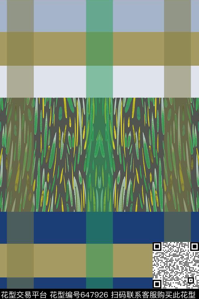 格子混搭商务数码格子组合传统印花华亿平台下载（图片编号: 647926） - 瓦栏（Walan）