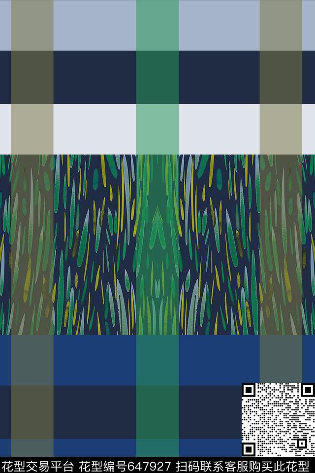 格子混搭商务数码格子组合传统印花华亿平台下载（图片编号: 647927） - 瓦栏（Walan）