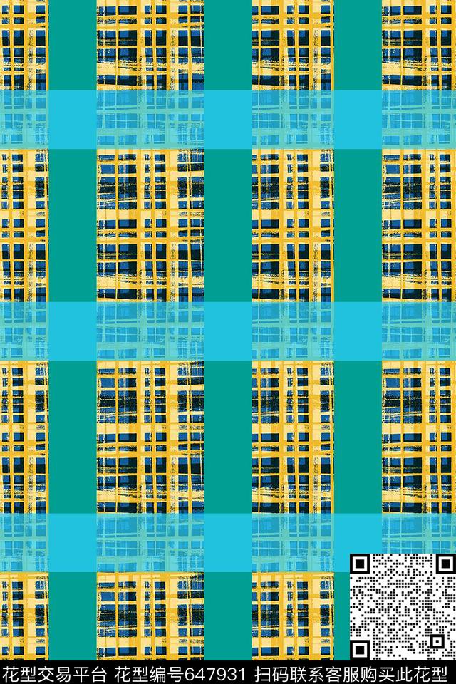 格子混搭格子组合商务数码传统印花华亿平台下载（图片编号: 647931） - 瓦栏（Walan）