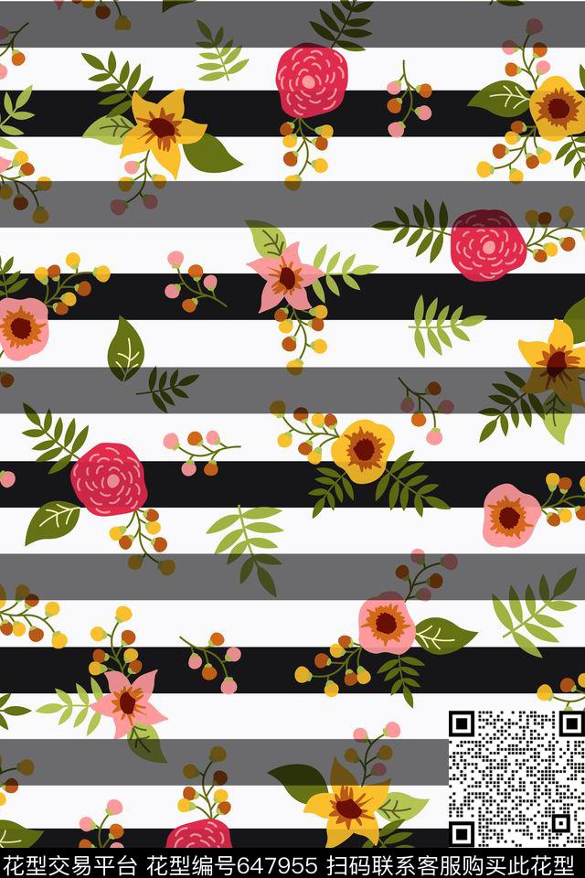 小碎花花朵花卉传统印花华亿平台下载（图片编号: 647955） - 瓦栏（Walan）