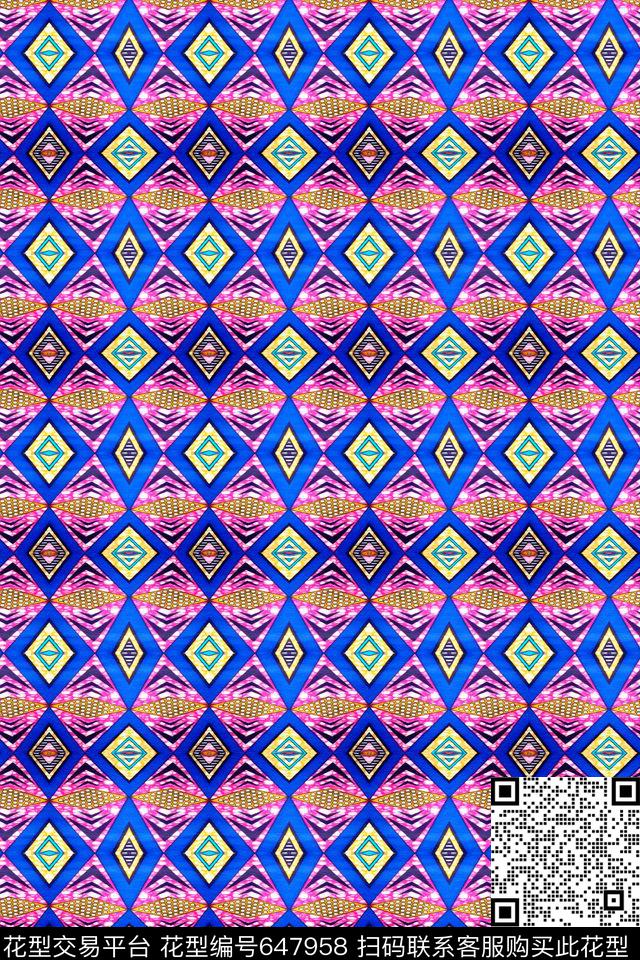 民族风女装数码印花华亿平台下载（图片编号: 647958） - 瓦栏（Walan）