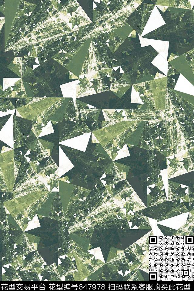 三角形五角星几何数码印花华亿平台下载（图片编号: 647978） - 瓦栏（Walan）