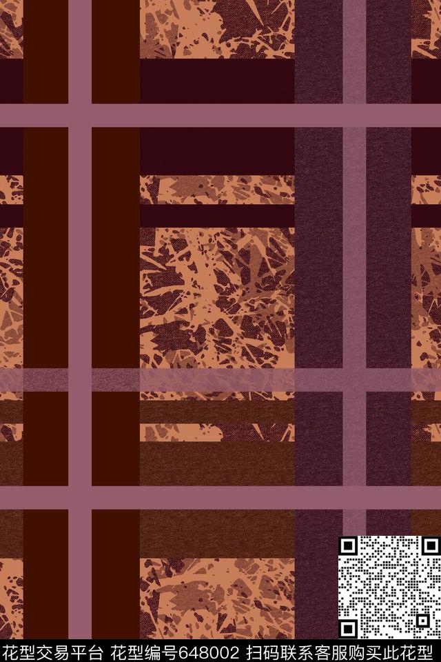 格子斜纹肌理数码印花华亿平台下载（图片编号: 648002） - 瓦栏（Walan）