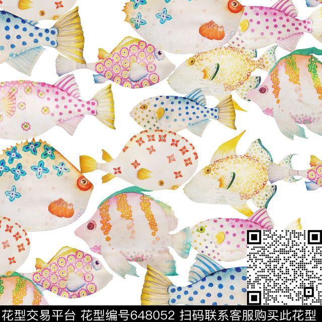 热带鱼鱼海底世界数码印花华亿平台下载（图片编号: 648052） - 瓦栏（Walan）