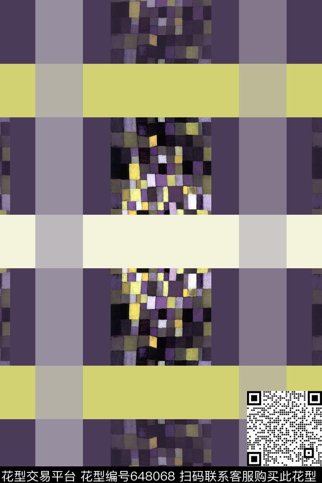 格子混搭商务数码格子组合传统印花华亿平台下载（图片编号: 648068） - 瓦栏（Walan）