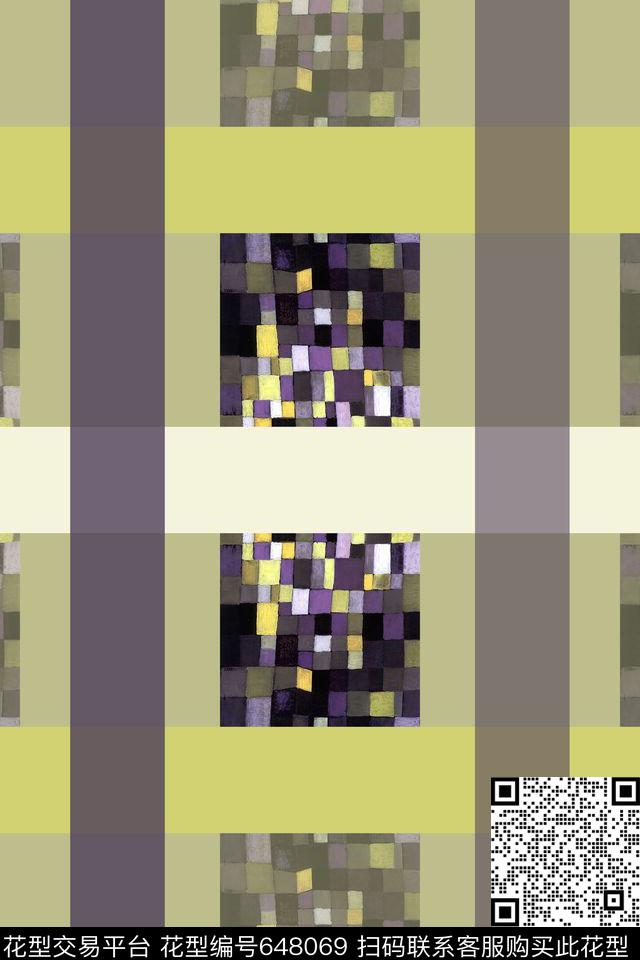 格子混搭商务数码格子组合传统印花华亿平台下载（图片编号: 648069） - 瓦栏（Walan）