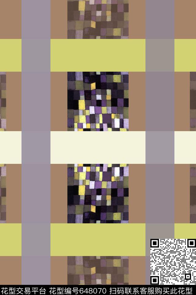 格子混搭商务数码格子组合传统印花华亿平台下载（图片编号: 648070） - 瓦栏（Walan）