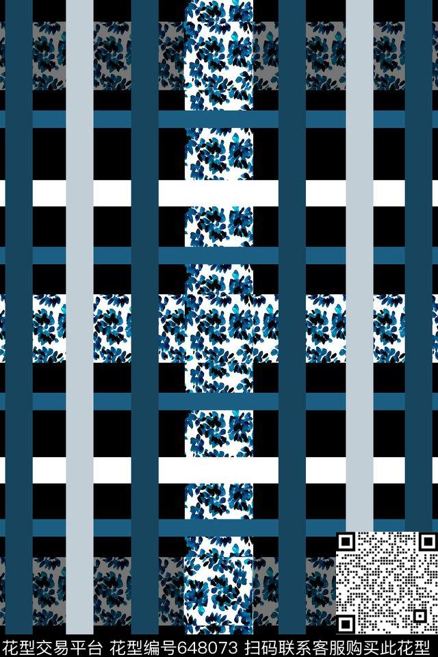 格子组合格子混搭商务数码传统印花华亿平台下载（图片编号: 648073） - 瓦栏（Walan）