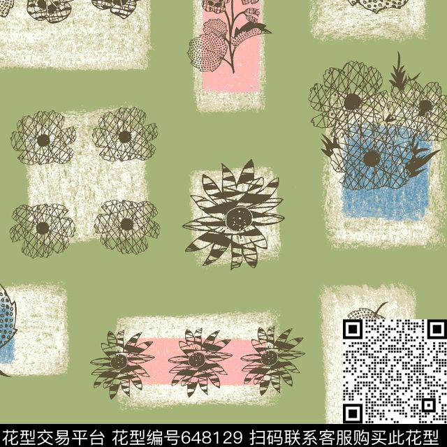 花朵休闲时尚传统印花华亿平台下载（图片编号: 648129） - 瓦栏（Walan）