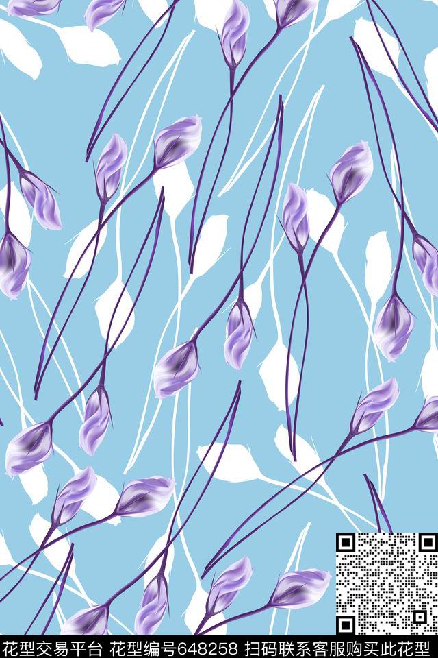 乱花花瓣小碎花数码印花华亿平台下载（图片编号: 648258） - 瓦栏（Walan）