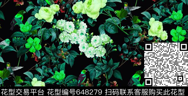 花瓣月季花卉数码印花华亿平台下载（图片编号: 648279） - 瓦栏（Walan）
