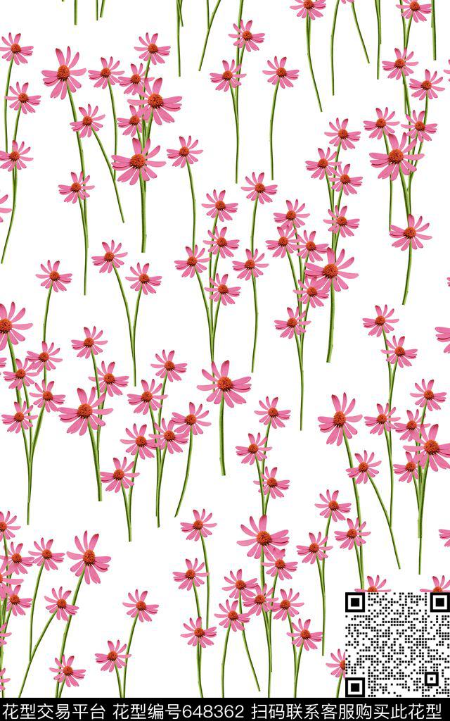 小碎花花卉小花数码印花华亿平台下载（图片编号: 648362） - 瓦栏（Walan）