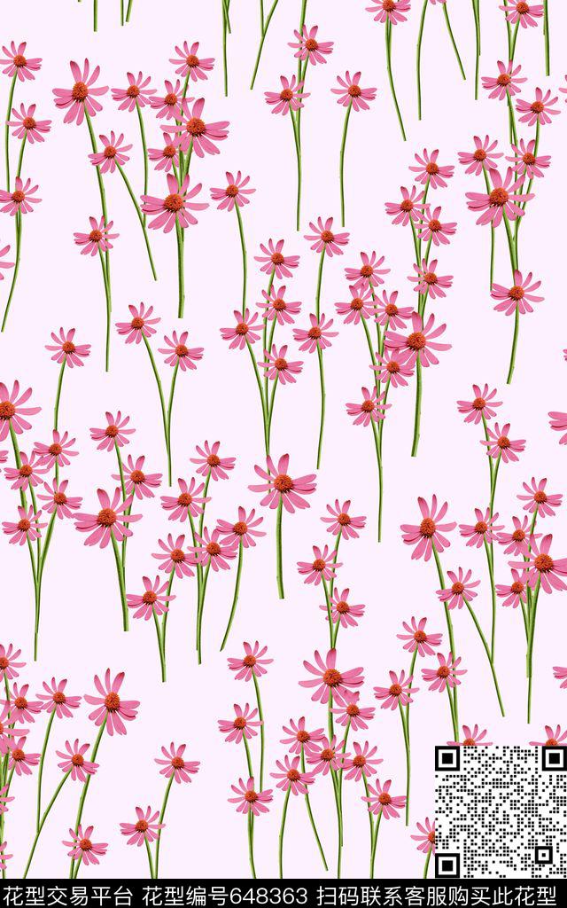 小碎花花卉小花数码印花华亿平台下载（图片编号: 648363） - 瓦栏（Walan）