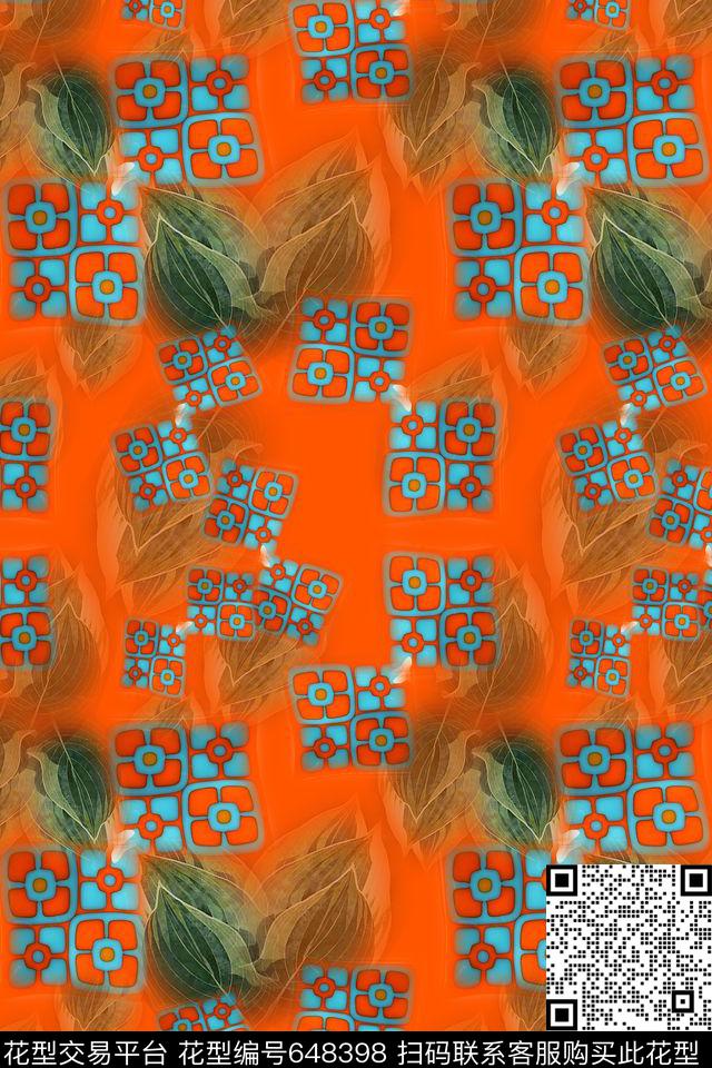 热带植物热带海滨度假叶子数码印花华亿平台下载（图片编号: 648398） - 瓦栏（Walan）