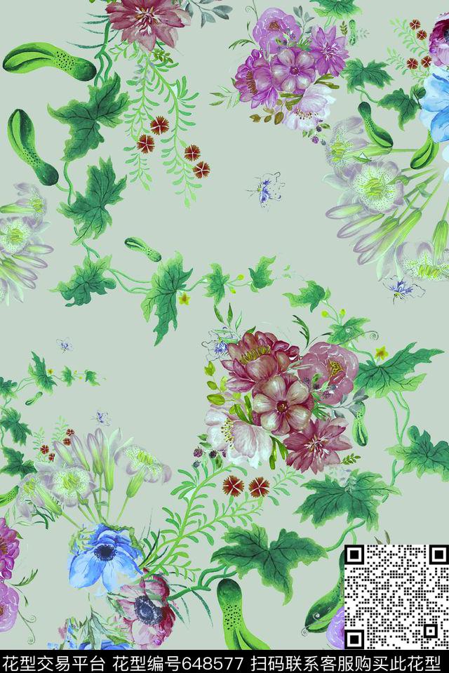 女装花卉数码数码印花华亿平台下载（图片编号: 648577） - 瓦栏（Walan）
