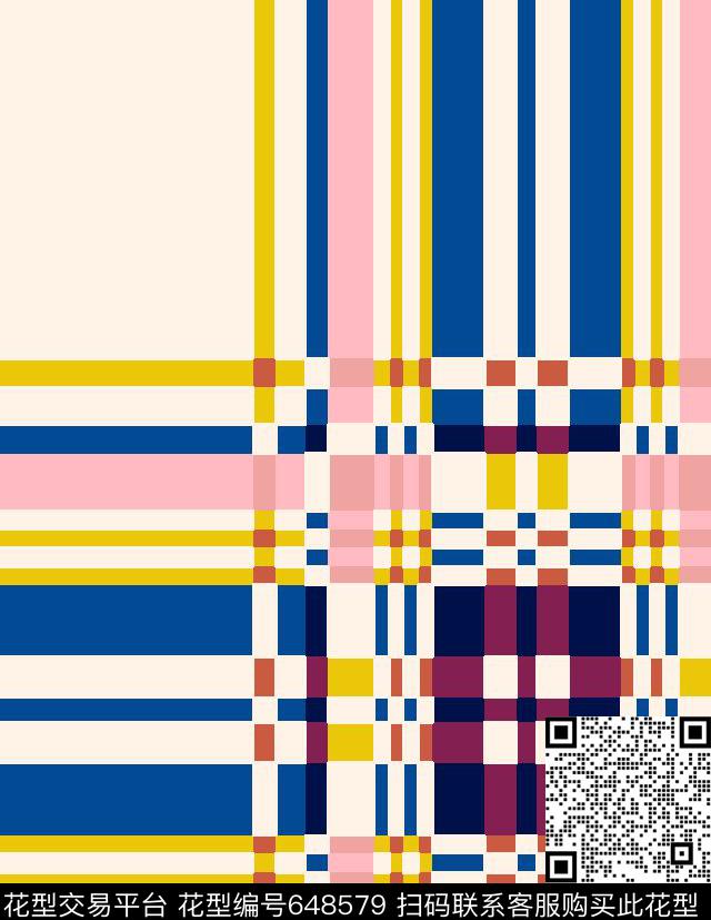 条纹格子传统印花华亿平台下载（图片编号: 648579） - 瓦栏（Walan）