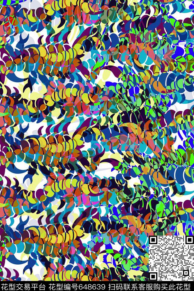 炫彩花卉肌理纹样家纺沙发布插画艺术时尚炫彩抽象炫彩传统印花华亿平台下载（图片编号: 648639） - 瓦栏（Walan）