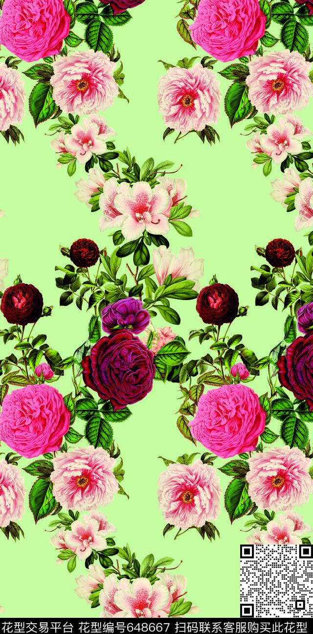 2017romanticflowers数码印花华亿平台下载（图片编号: 648667） - 瓦栏（Walan）
