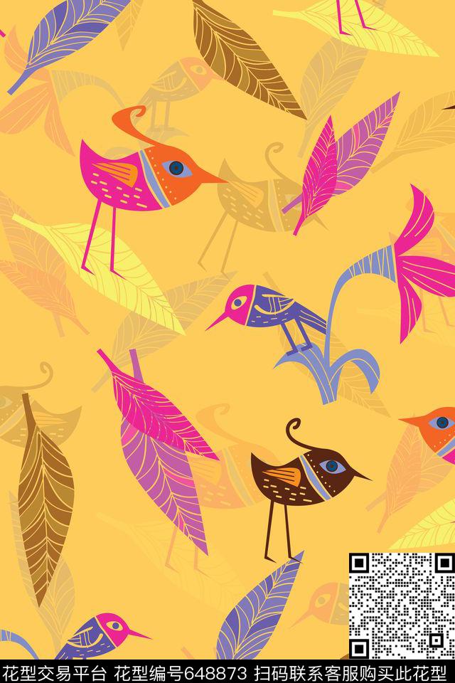 卡通动物传统印花华亿平台下载（图片编号: 648873） - 瓦栏（Walan）