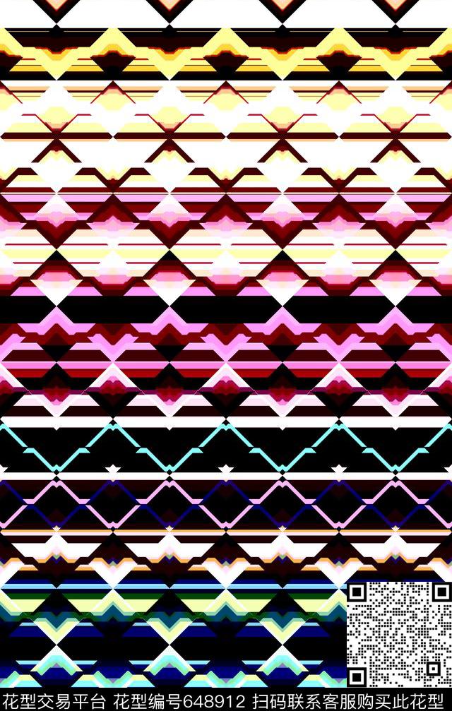 线条条纹不规则几何传统印花华亿平台下载（图片编号: 648912） - 瓦栏（Walan）