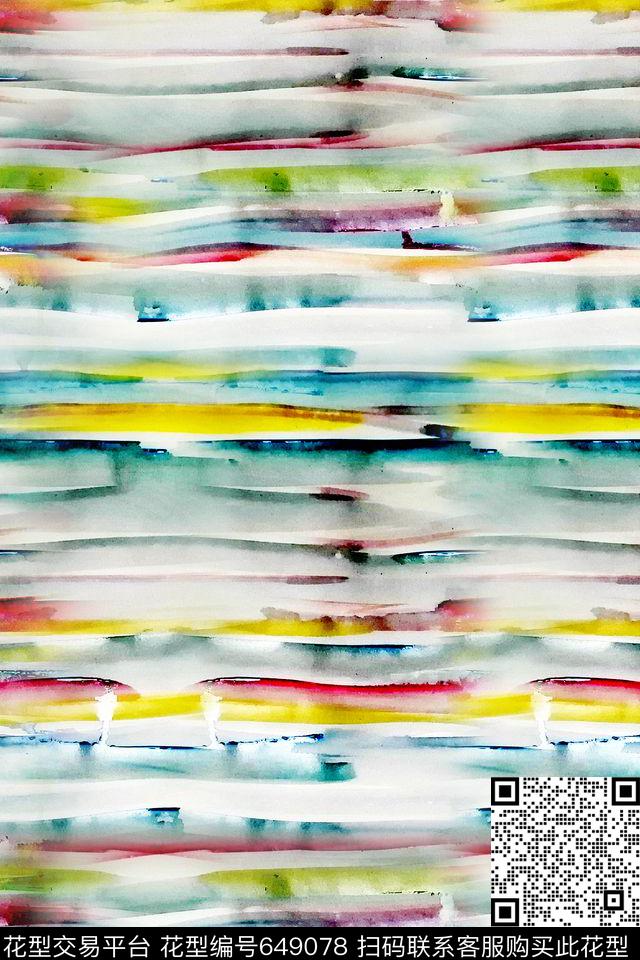 抽象条纹肌理数码印花华亿平台下载（图片编号: 649078） - 瓦栏（Walan）