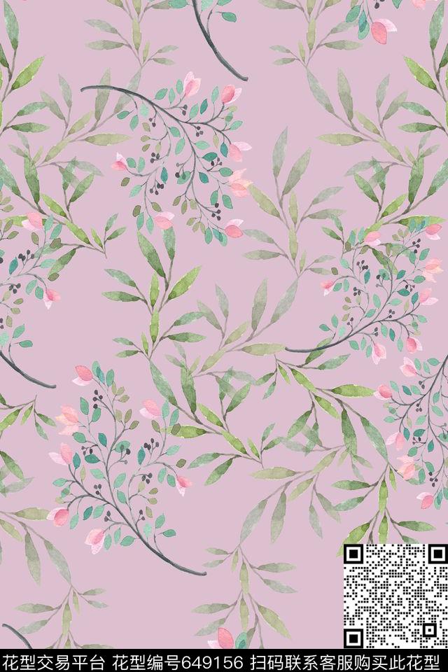 植物花卉碎碎花草丛数码印花华亿平台下载（图片编号: 649156） - 瓦栏（Walan）