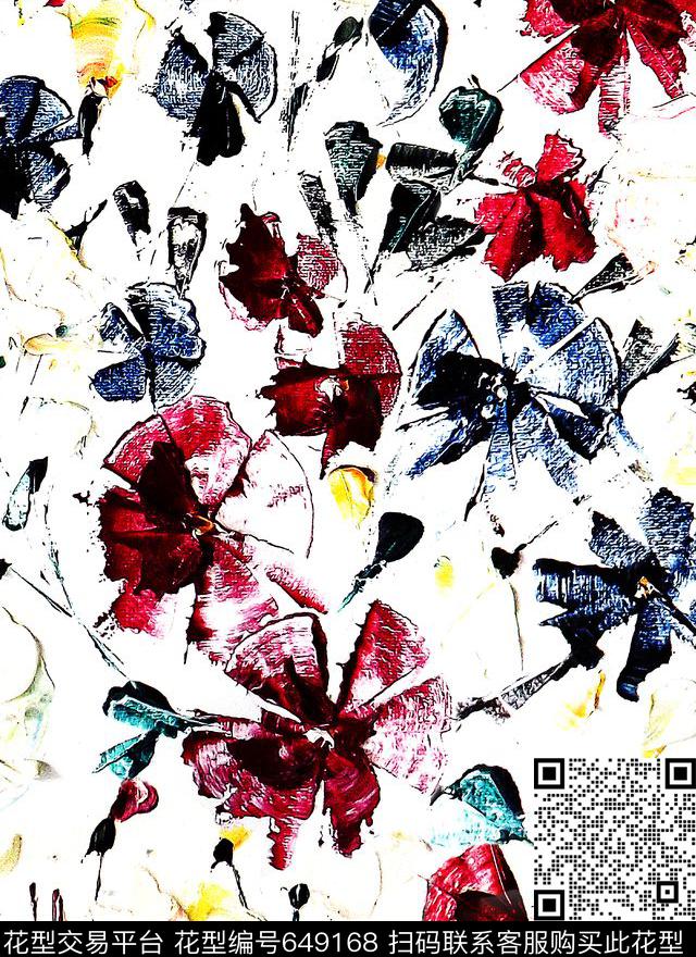 Fei-女装Fei-创意花卉Fei-水彩油画数码印花华亿平台下载（图片编号: 649168） - 瓦栏（Walan）