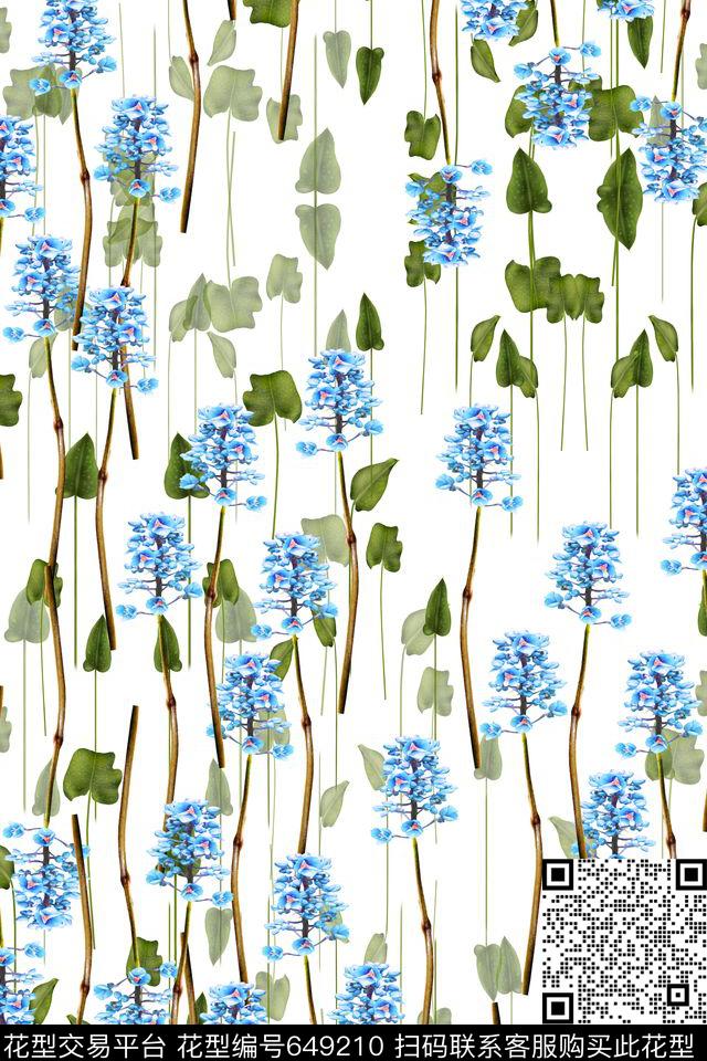 风格花卉植物花卉花卉组合数码印花华亿平台下载（图片编号: 649210） - 瓦栏（Walan）