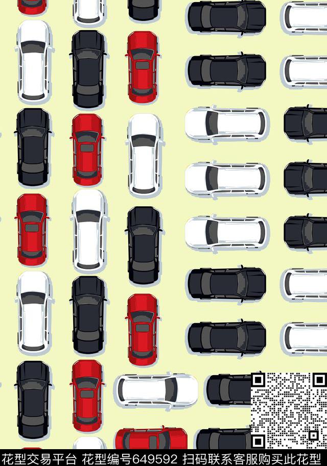 小汽车简约时尚传统印花华亿平台下载（图片编号: 649592） - 瓦栏（Walan）