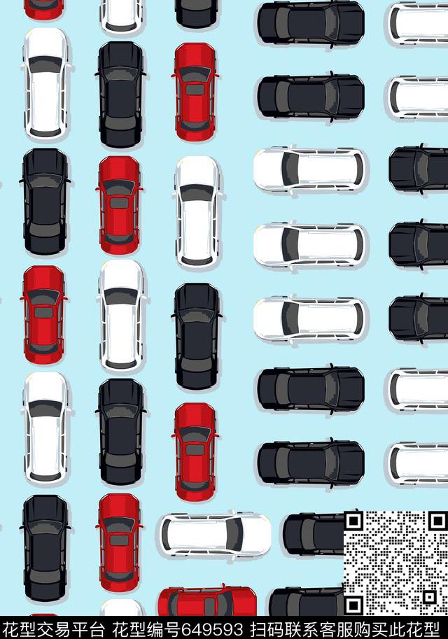 小汽车简约时尚传统印花华亿平台下载（图片编号: 649593） - 瓦栏（Walan）