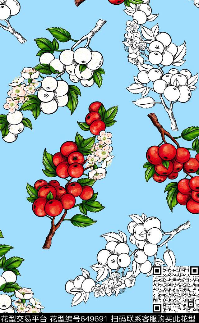 手绘高清花卉高清花卉小花数码印花华亿平台下载（图片编号: 649691） - 瓦栏（Walan）