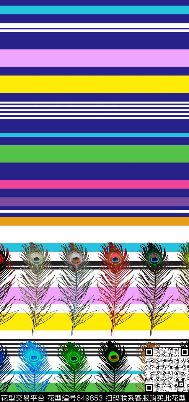 泳装条纹几何女装数码印花华亿平台下载（图片编号: 649853） - 瓦栏（Walan）