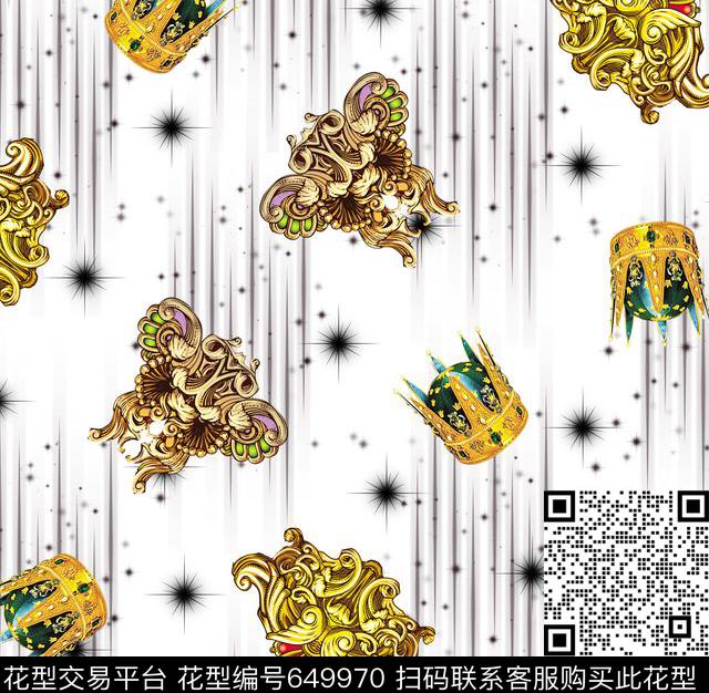 珠宝皇冠闪钻传统印花华亿平台下载（图片编号: 649970） - 瓦栏（Walan）